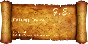 Falusy Endre névjegykártya